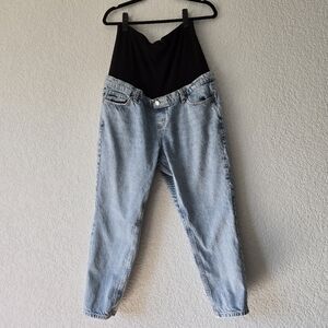 Topshop MATERNITY Black and Light Blue Skinny Jeans